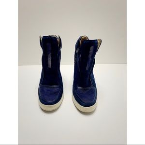 L.A.M.B. Navy Wedge Sneaker